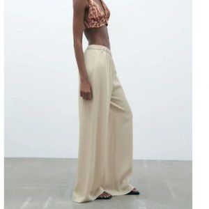 NWT Zara fluid pants beige